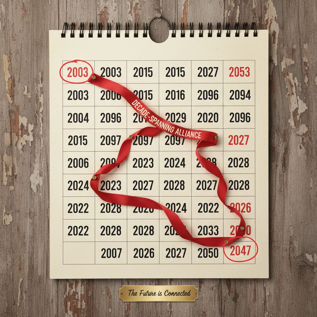 Calendar showing multiple years to illustrate long coffee machine lease (